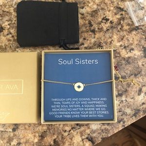 Soul sisters gold tone necklace